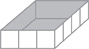 A box. The front side of the box is 1 unit by 3 units. The right side of the box is 1 unit by 4 units.
