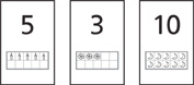 Three number cards.