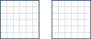 Two 6 by 6 grids.