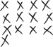 A group of X marks: X, X, X, X, X, X, X, X, X, X, X, X, X.