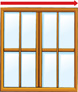 A window with an arrow marking from left to right.