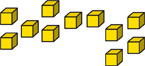 A group of 11 blocks.