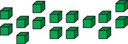 A group of 15 blocks.