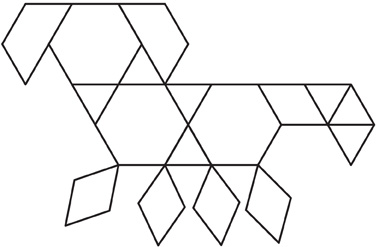 El bloque de patrón forma un perro.