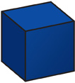 Una figura tridimensional tiene 6 superficies planas. Las superficies planas son cuadrados.