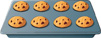 Hay una bandeja de muffins con 2 filas de 4 muffins.