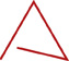 Hay una figura con tres lados y dos vértices. Dos de los lados no se conectan en el vértice.