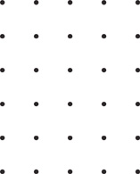 A 6 by 5 dot grid.