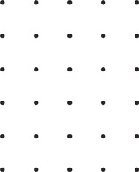 A 6 by 5 dot grid.