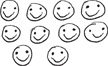 A set of smiley faces: smiley face, smiley face, smiley face, smiley face, smiley face, smiley face, smiley face, smiley face, smiley face, smiley face.