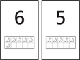 A pair of number cards.