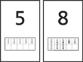 A pair of number cards.