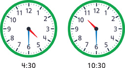 Two clocks.