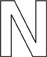 The outline of a capital letter “N.”