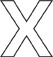 The outline of a capital letter “X.”