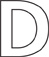 The outline of a capital letter “D.”