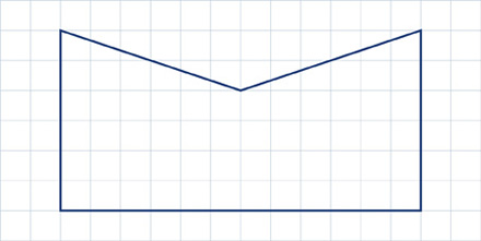 A shape on a grid.