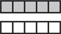 There are 2 counting strips in a column. The top counting strip is highlighted: square, square, square, square, square. In the bottom counting strip: square, square, square, square, square.