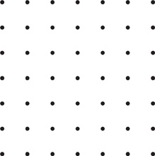 A 7 by 7 dot grid.