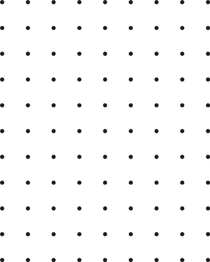 A 9 by 11 dot grid.
