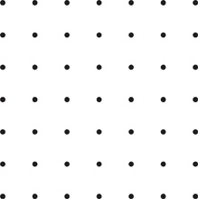 A 7 by 7 dot grid.