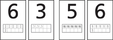 Four number cards.