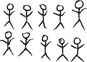 A set of stick figures: stick figure, stick figure, stick figure, stick figure, stick figure, stick figure, stick figure, stick figure, stick figure, stick figure.