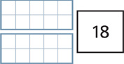 Hay dos marcos de 10 vacíos y una tarjeta numérica que muestra un “18”.